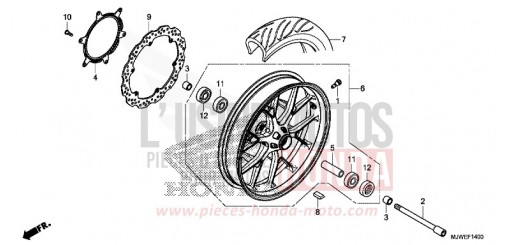 FRONT WHEEL CBR500RAG de 2016